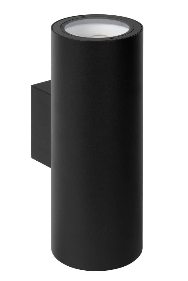 Lucide VOLANTIS - Foco de pared / Lámpara de pared Dentro/Fuera - 2xE27 - IP54 - Negro - apagado